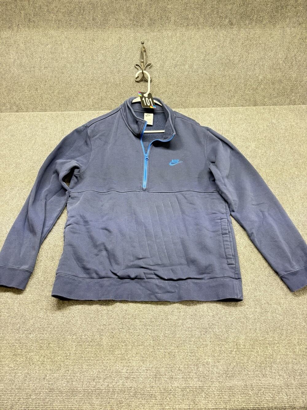 Nike 1/4 Zip Pullover Men’s Size Large Blue Long Sleeve